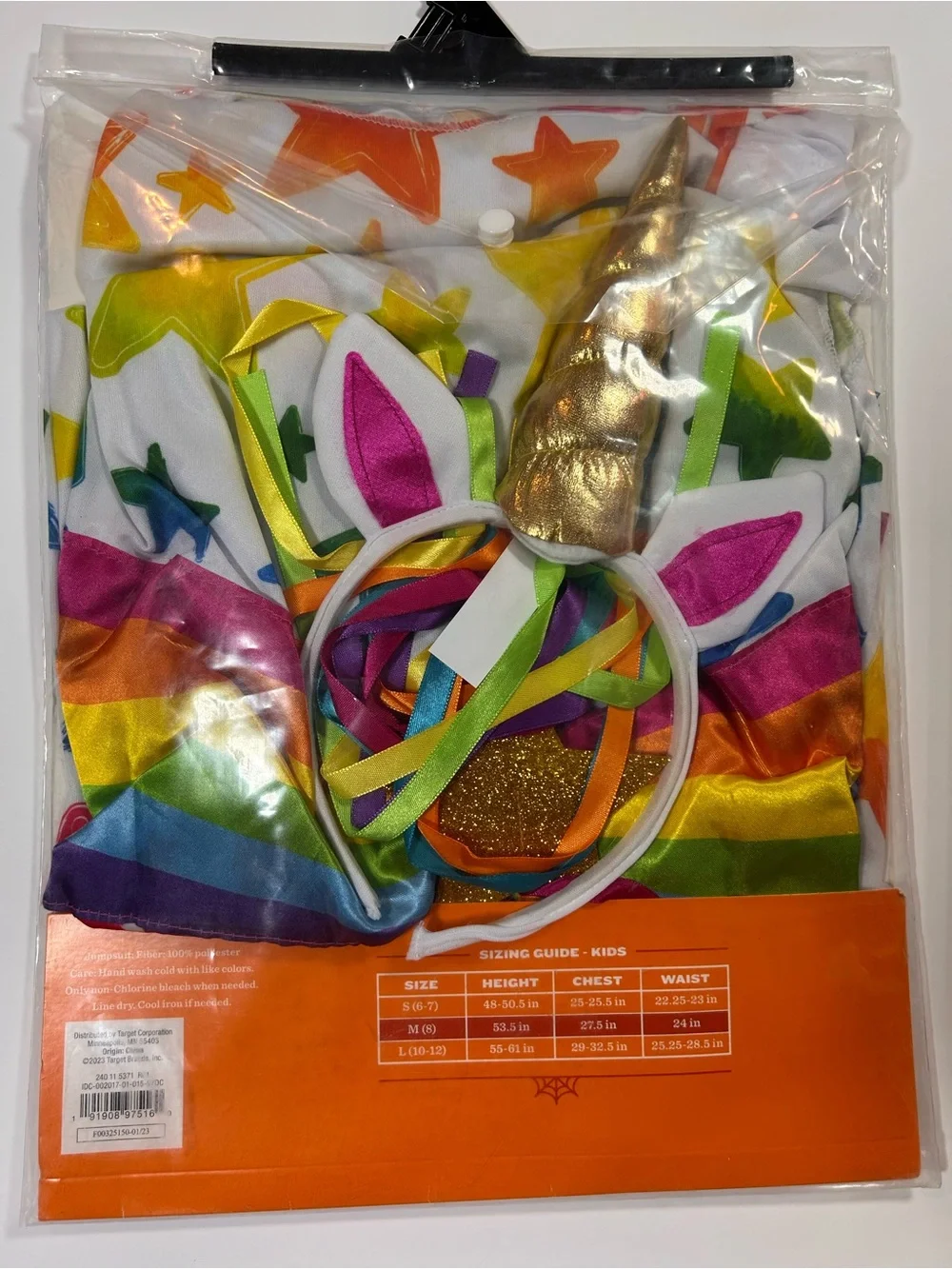 Hyde & Eek Rainbow Unicorn Kids Halloween Costume Medium 8 NIP